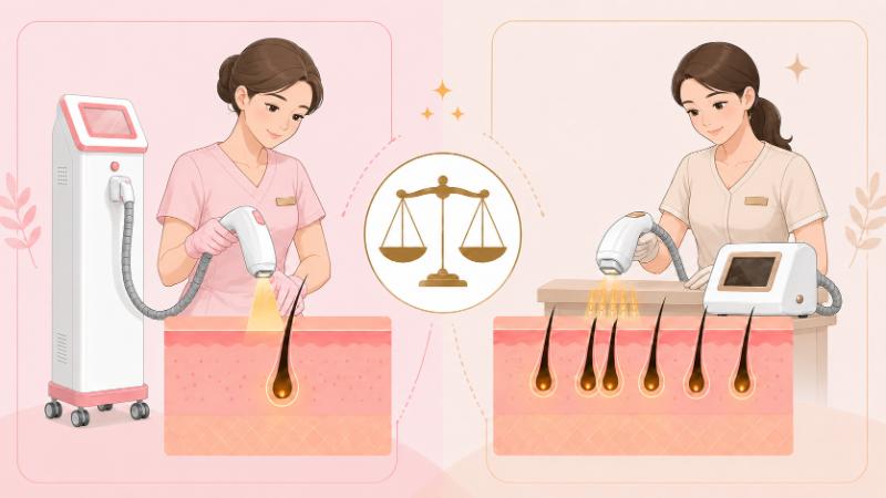 業務用脱毛機のIPL方式とSHR方式の違いを徹底比較