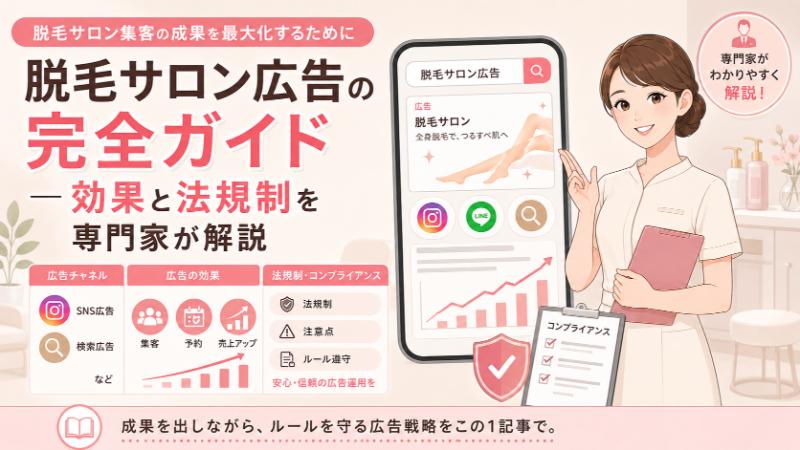 脱毛サロン広告の完全ガイド｜効果・費用・法律を専門家が解説