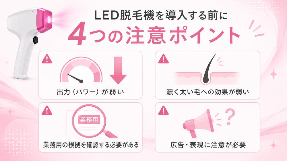 3.LED脱毛機のデメリット・注意点