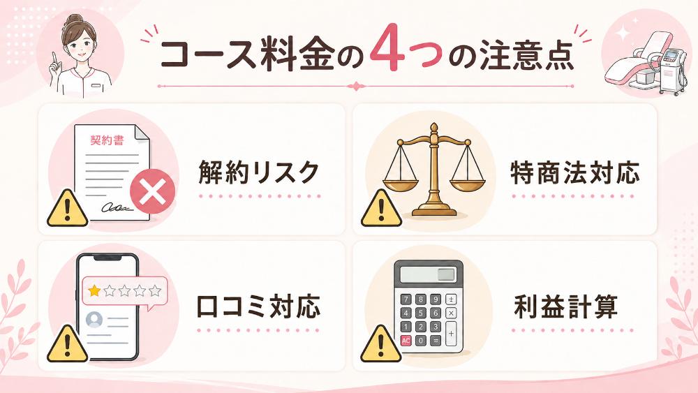 3.コース料金のデメリット・注意点