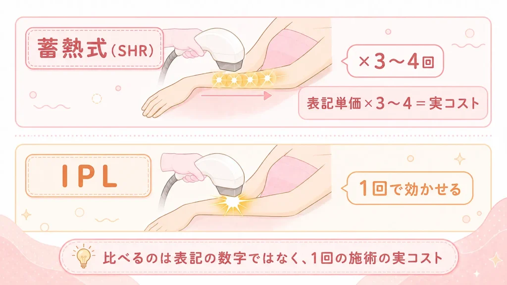 軸4：ショット単価（表記のカラクリに注意）